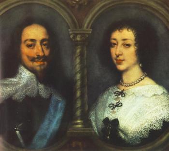 安東尼 凡 戴尅 Charles I of England and Henrietta of France